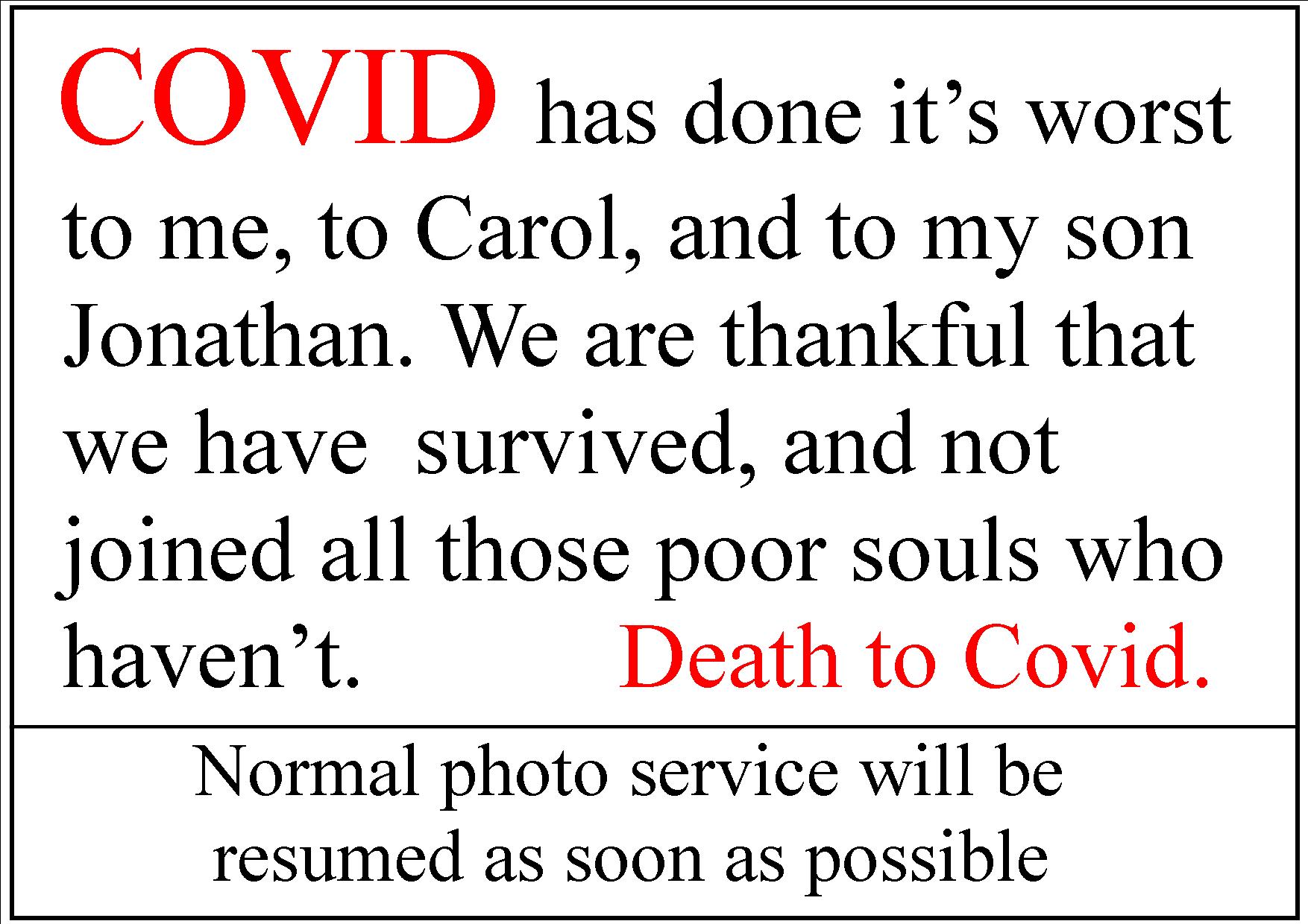 COVID Bill Bagley Photography
